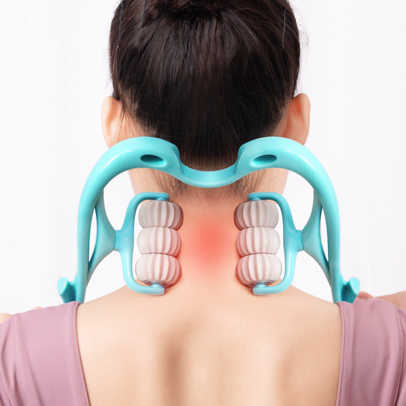 six-wheel neck massager