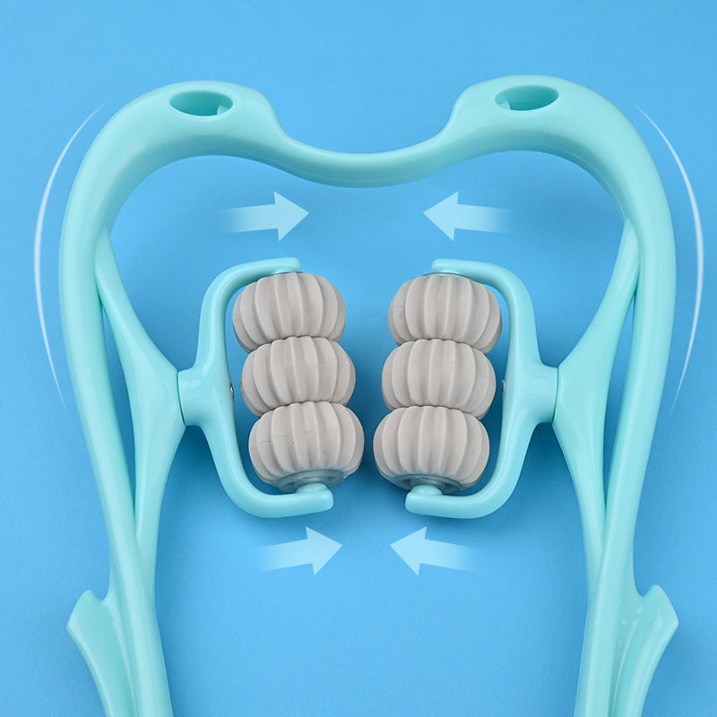 six-wheel neck massager
