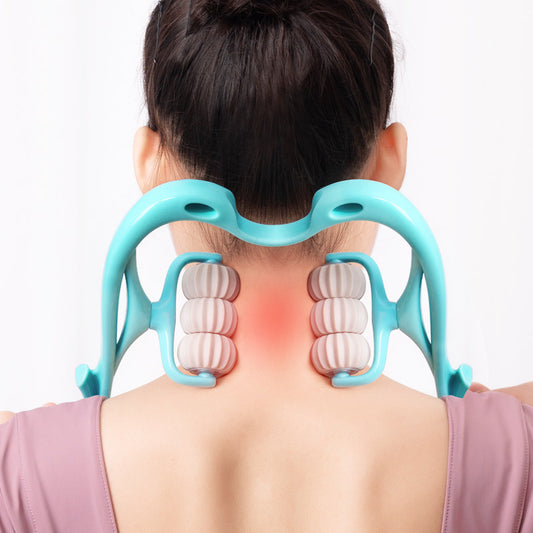 six-wheel neck massager