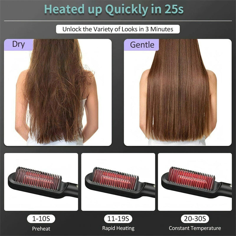 2 in 1 hair straightener and curling comb