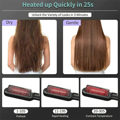 2 in 1 hair straightener and curling comb