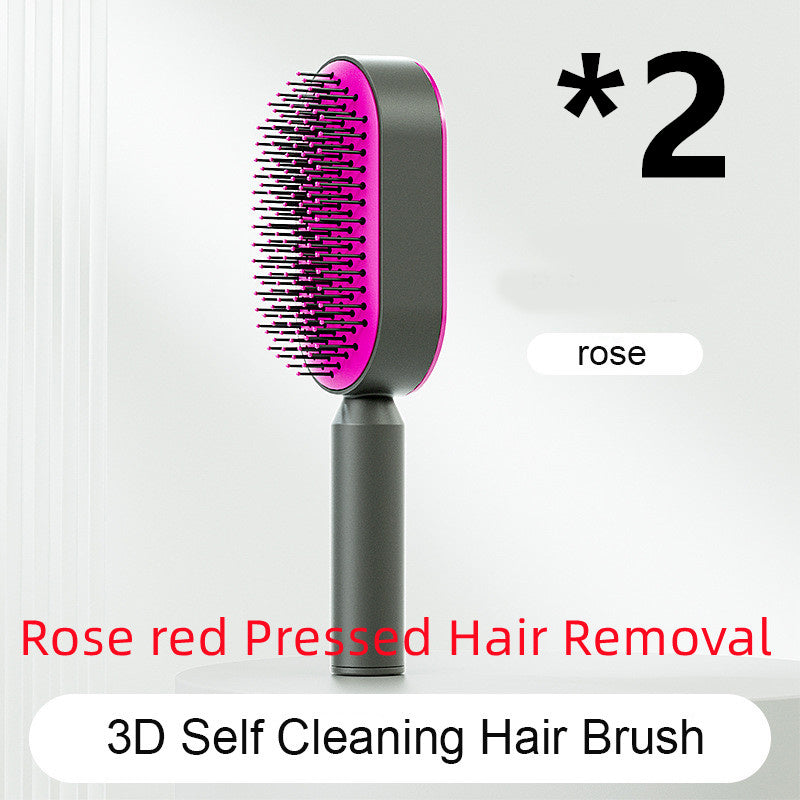 self cleaning hair brush for women