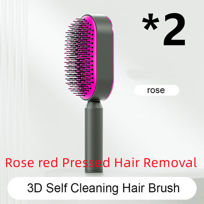 self cleaning hair brush for women