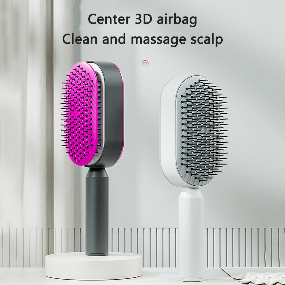 self cleaning hair brush for women
