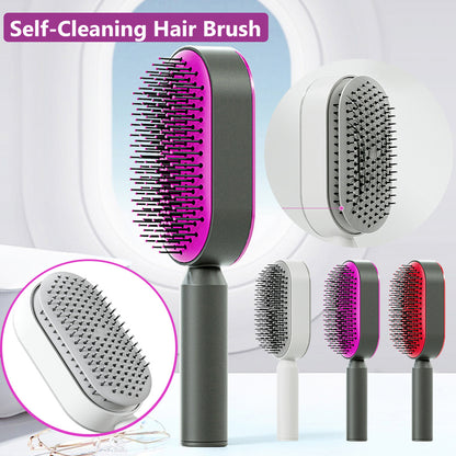 self cleaning hair brush for women