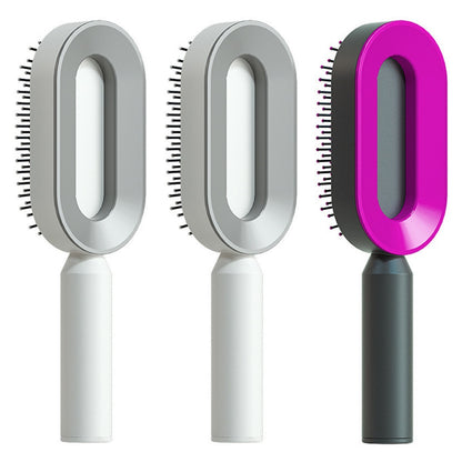 self cleaning hair brush for women